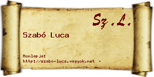 Szabó Luca névjegykártya