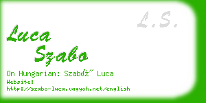 luca szabo business card